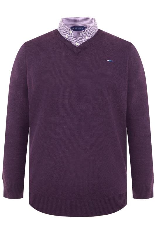 BadRhino Purple Mock Shirt Jumper | BadRhino