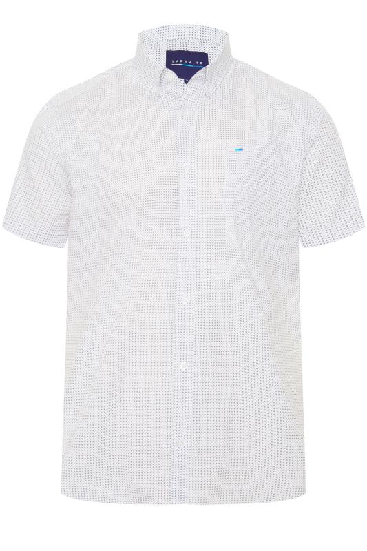 Men's Smart Shirts BadRhino Big & Tall White Printed Shirt
