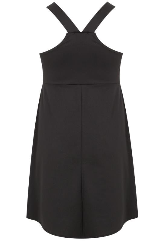 Black Button Pinafore Dress, Plus size 16 to 36 5