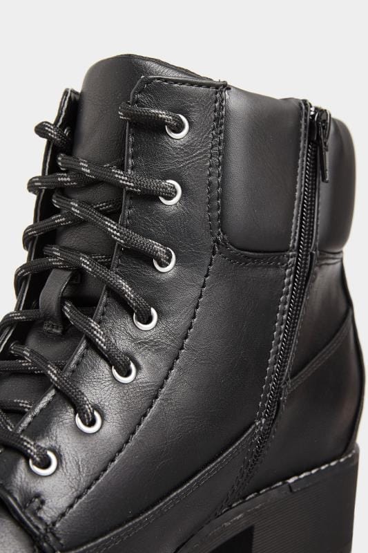 Black Combat Lace Up Ankle Boots In Extra Wide Fit_0bc6.jpg