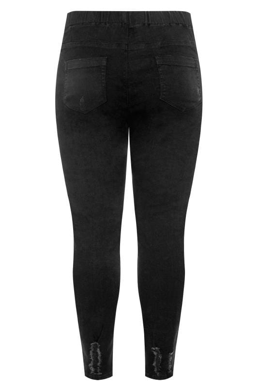 YOURS FOR GOOD Curve Black Extreme Distressed JENNY Jeggings 5
