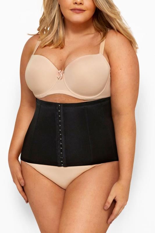 Plus Size Shapewear YOURS Curve Black Hook & Eye Control Belly Band