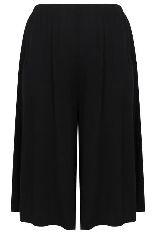 Black Jersey Culottes, plus size 16 to 