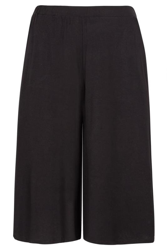 Black Jersey Culottes | Plus Sizes 16 to 36 | Yours Clothing  5