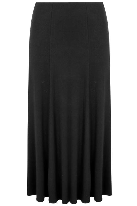 black jersey maxi skirt