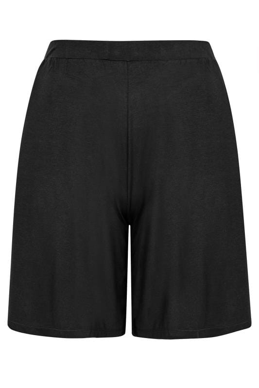 Black Jersey Pull On Shorts_d608.jpg