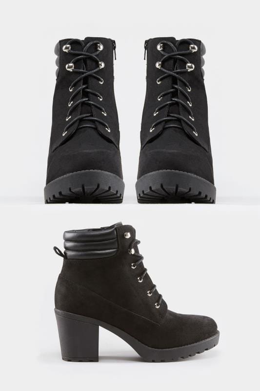 laced heeled ankle boots