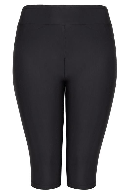 Plus Size Black Long Swim Shorts | Yours Clothing 5