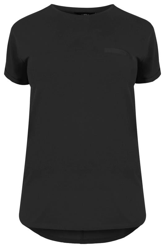 Download Black Mock Pocket T-Shirt , Plus size 16 to 36 | Yours ...