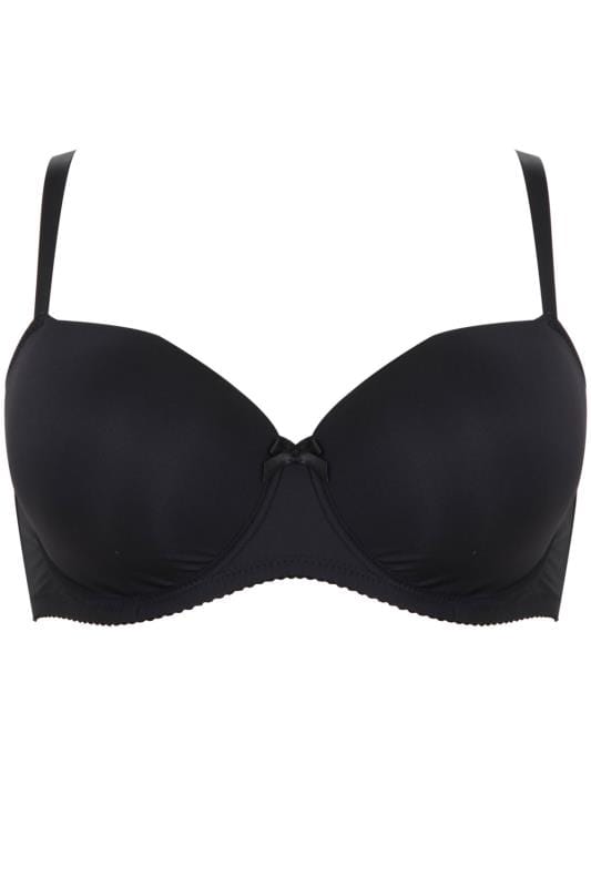 Black Moulded T-Shirt Bra - Available In Sizes 38C - 50G 3