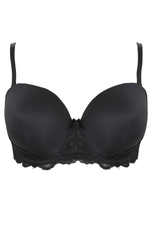 Black Lace Moulded Underwired Multiway Bra With Removable Straps | Yours Clothing 6