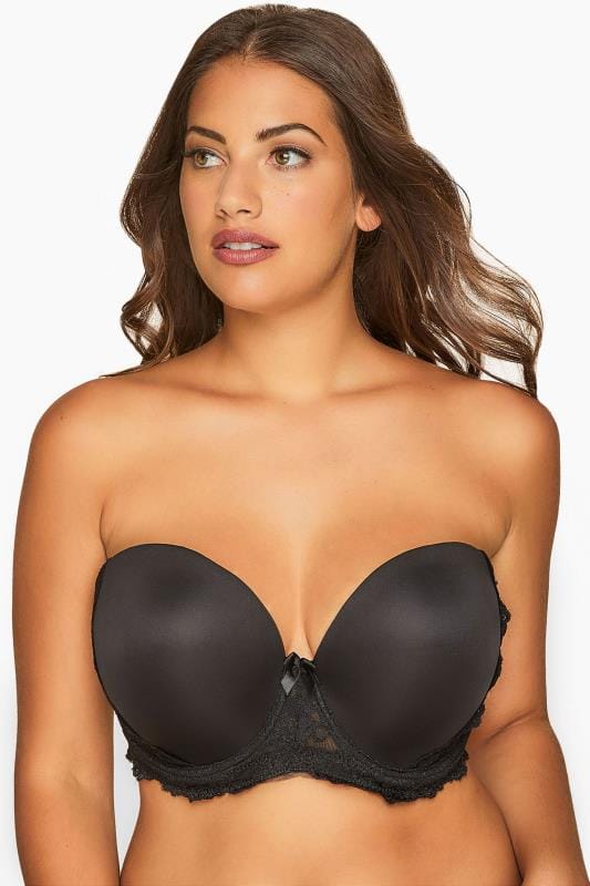Black Lace Moulded Underwired Multiway Bra With Removable Straps 4