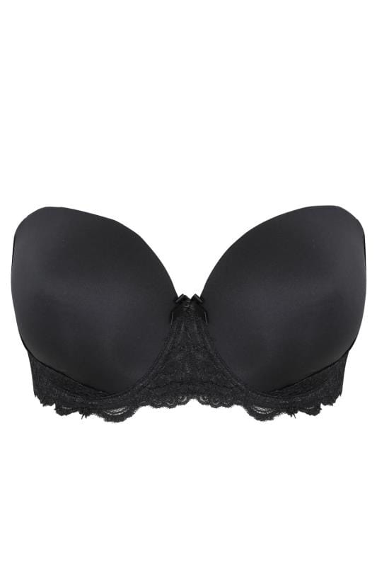 Black Multiway Microfibre Lace Bra With Removable Straps 5