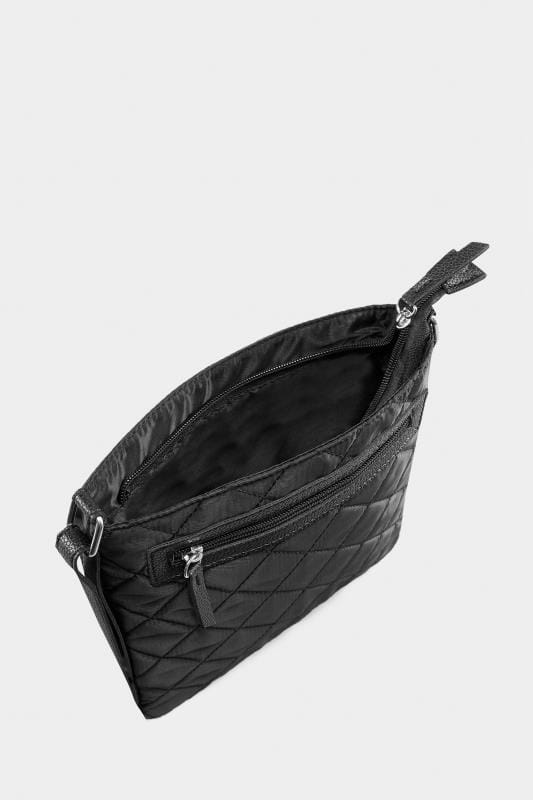 Black Quilted Cross Body Bag | Yours Clothing