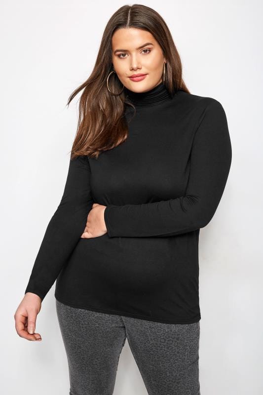 plus size black turtleneck sweater
