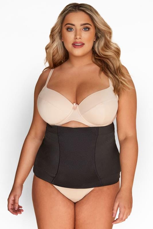 Plus Size Shapewear Grande Taille Black Satin Belly Band