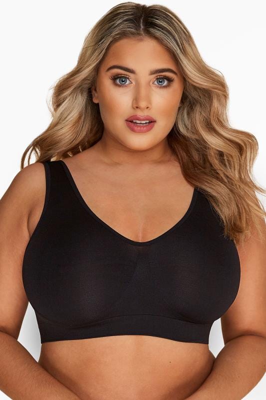 Black Seamless Non-Padded Non-Wired Bralette 2