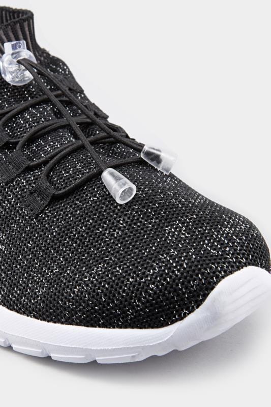 black shimmer trainers