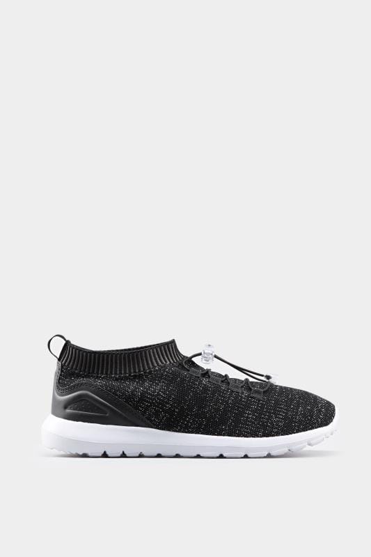black shimmer trainers