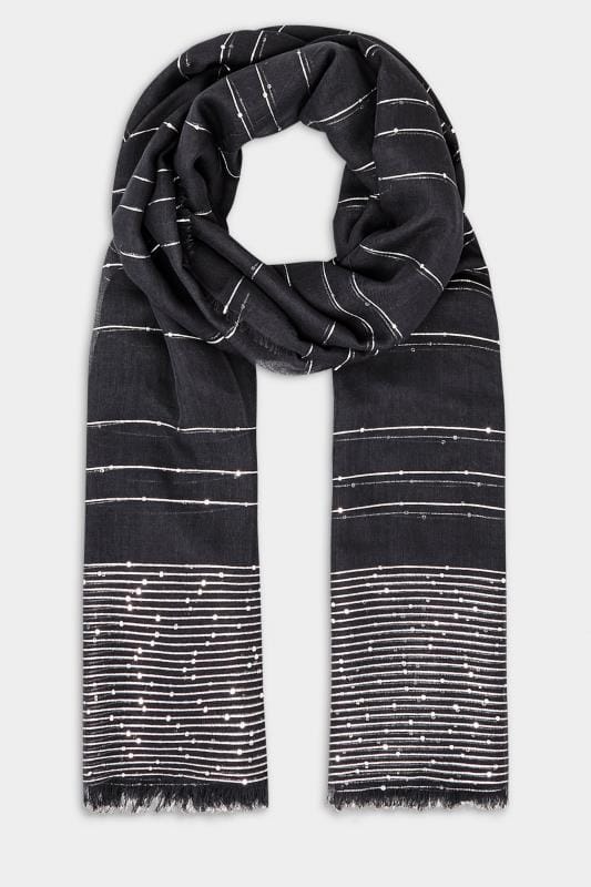 Sale > black and silver scarf > in stock