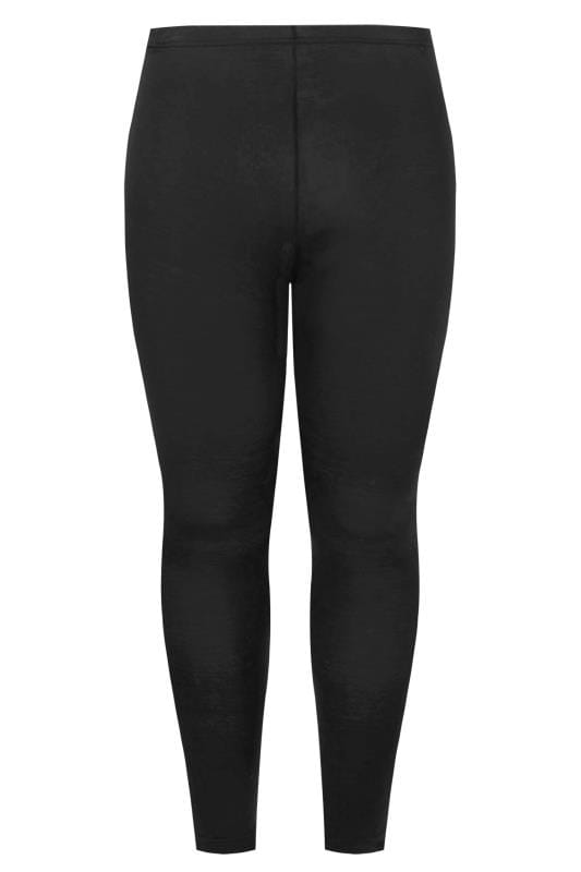 Plus Size Black Soft Touch Stretch Leggings | Yours Clothing 4