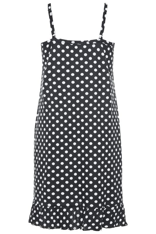 Black Polka Dot Chemise | Sizes 16-40 | Yours Clothing