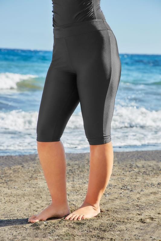 Black Stretch Swim Shorts plus sizes: 16,18,20,22,24,26,28,30,32 ...
