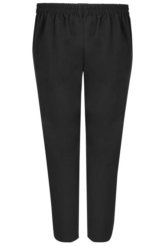 Curve Black Elasticated Tapered Trousers 2