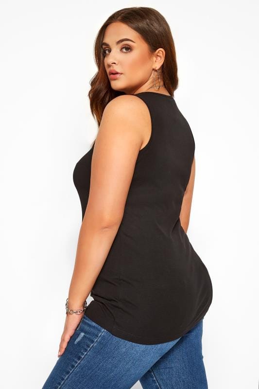 Plus Size YOURS FOR GOOD Black Rib Vest Top | Sizes 16 to 36 | Yours Clothing 4