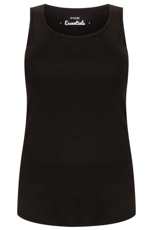 Plus Size YOURS FOR GOOD Black Rib Vest Top | Sizes 16 to 36 | Yours Clothing 5