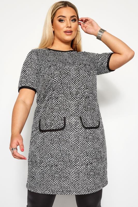 Black & White Animal Print Tunic | Yours Clothing