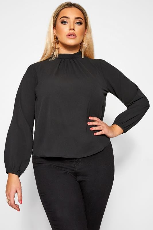 LIMITED COLLECTION Black Balloon Sleeve Blouse | Yours Clothing