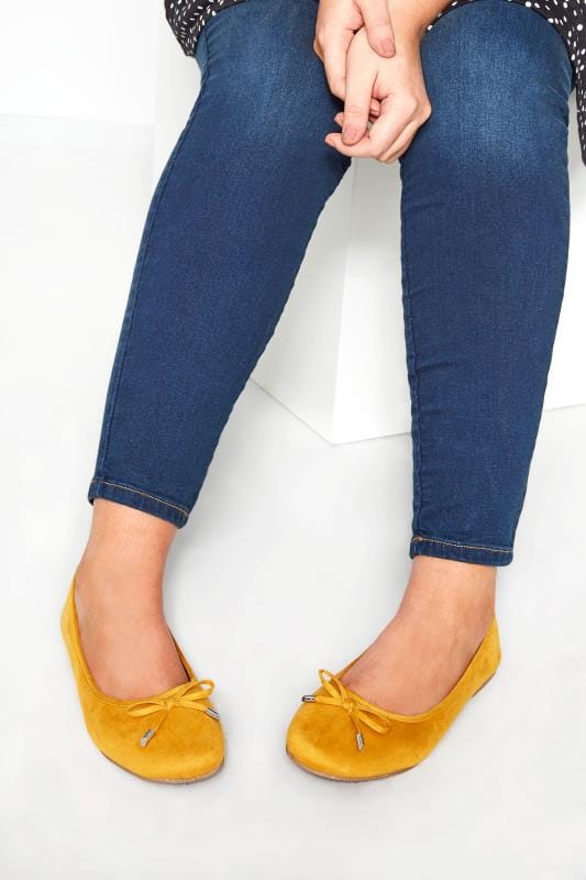 Yellow Wide Fit Women's Shoes | Size 4 