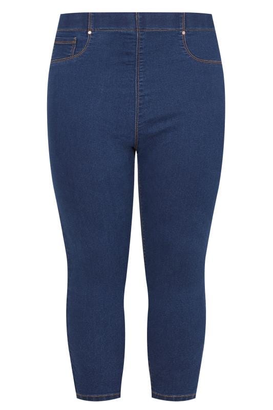 YOURS FOR GOOD Curve Blue Cropped JENNY Jeggings 3