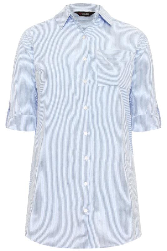 Blue Pinstripe Shirt | Yours Clothing