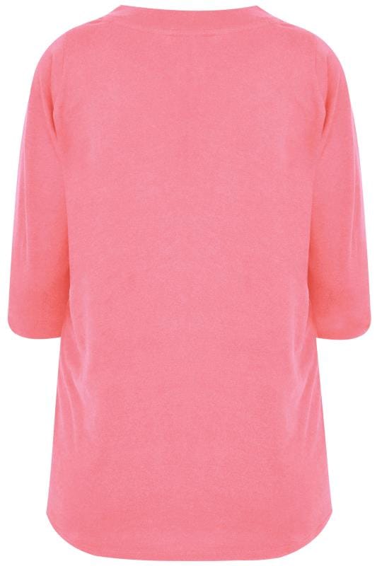 bright pink plus size tops