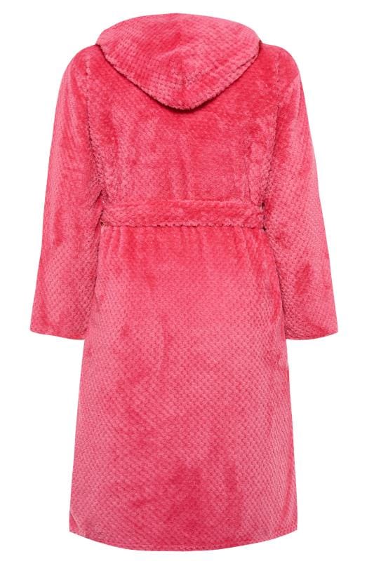 Bright Pink Waffle Dressing Gown | Yours Clothing