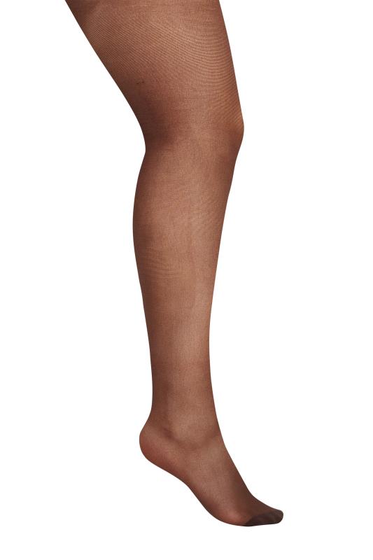 Brown Luxury 30 Denier Tights | Yours Clothing 1