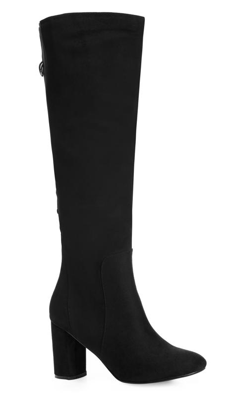 City Chic Black WIDE FIT Perry Knee High Boots 1