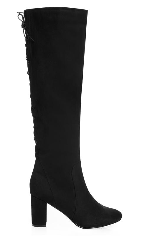 City Chic Black WIDE FIT Perry Knee High Boots 2