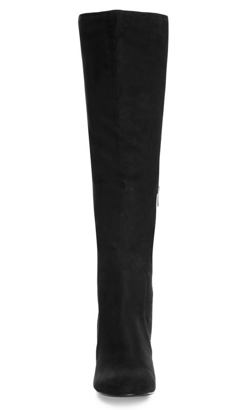 City Chic Black WIDE FIT Perry Knee High Boots 4