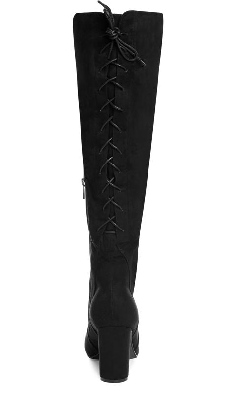 City Chic Black WIDE FIT Perry Knee High Boots 5