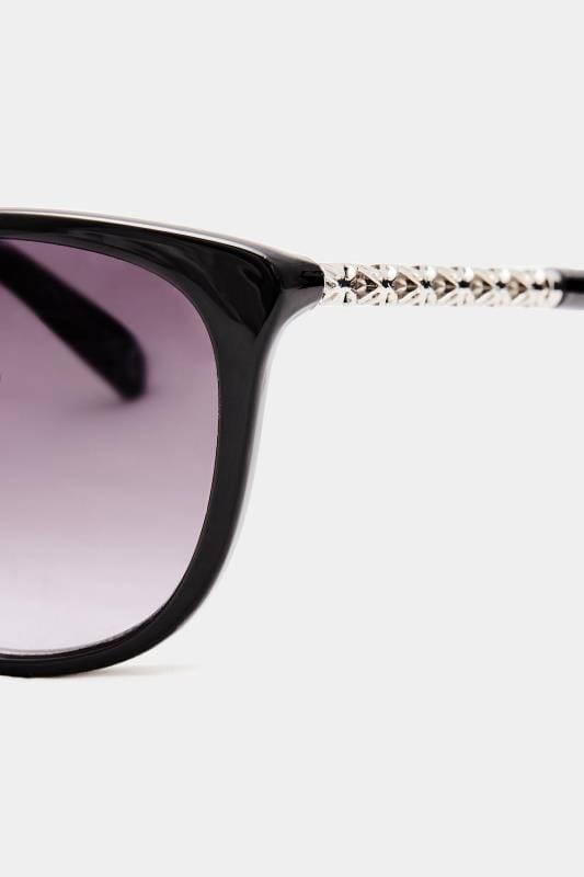 Black Cat-Eye Chain Sunglasses 4