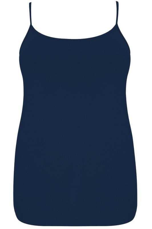 Plus Size Navy Blue Cami Vest Top | Yours Clothing 4