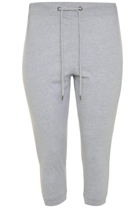 Grey Cropped Joggers 3