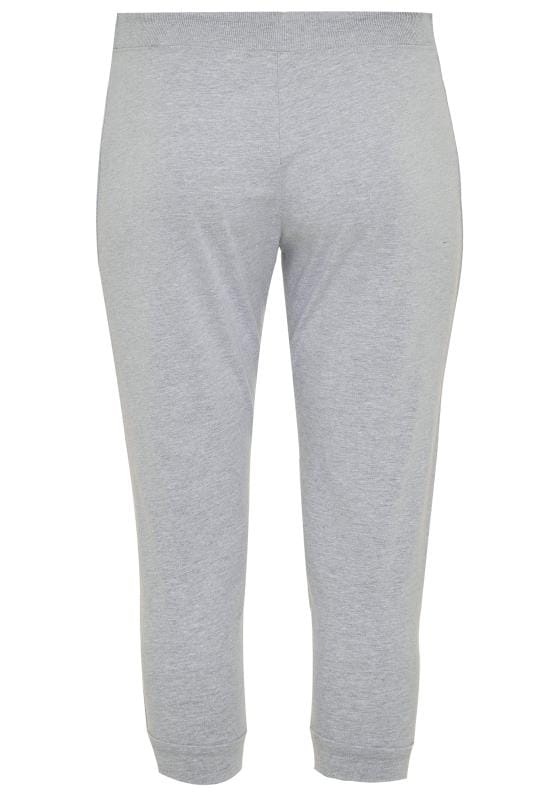 Grey Cropped Joggers 4
