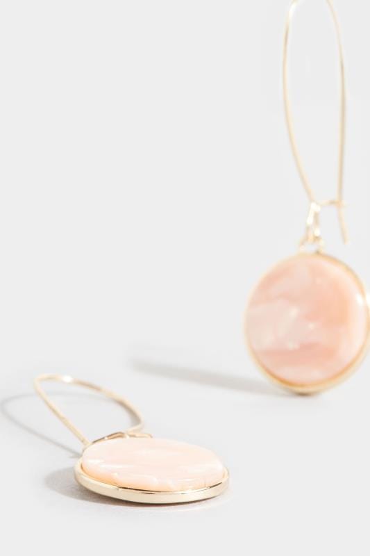 Gold and Pink Circle Drop Earrings_759e.jpg