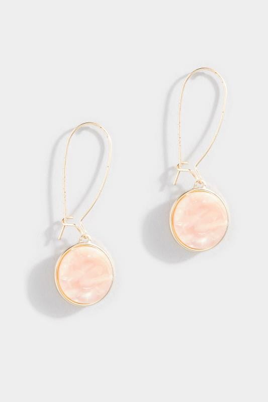 Gold and Pink Circle Drop Earrings_bf81.jpg