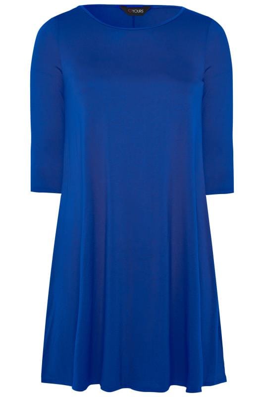 cobalt blue swing dress