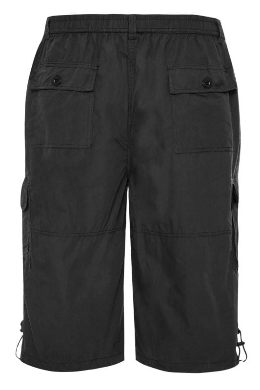 D555 Black Leg Pocket Cargo Shorts 2